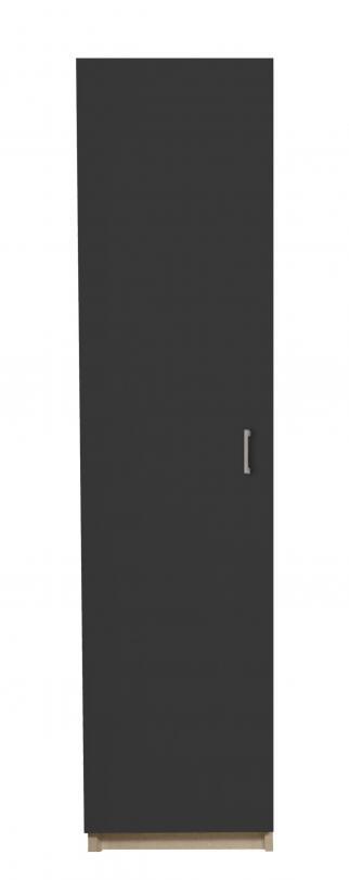 Закритий пенал до стінки "Інтерактивна освіта", з полицями та гачками для одягу, матеріал корпусу - ЛДСП, АЛМАНТ, 390х460х2115 мм.